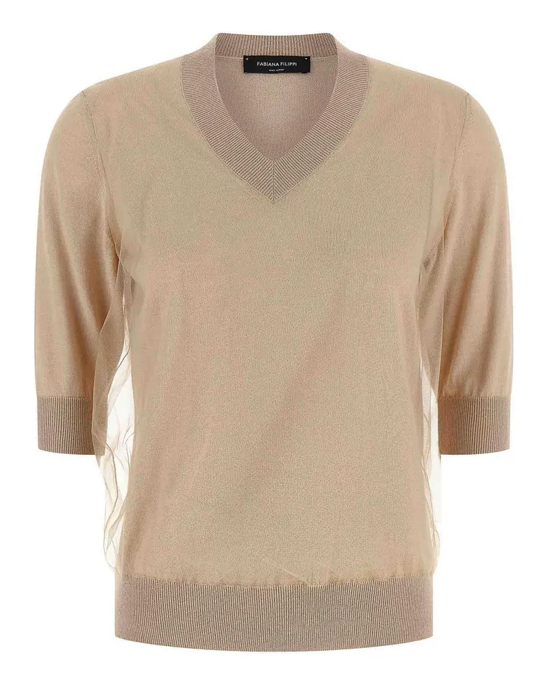 Fabiana Filippi Rundhalspullover - Beige Beige