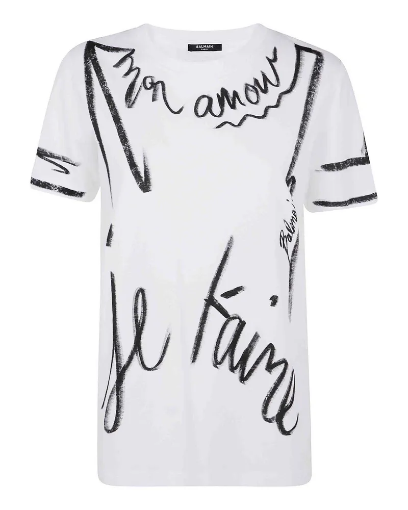 Balmain T-Shirt - Weiß Weiß