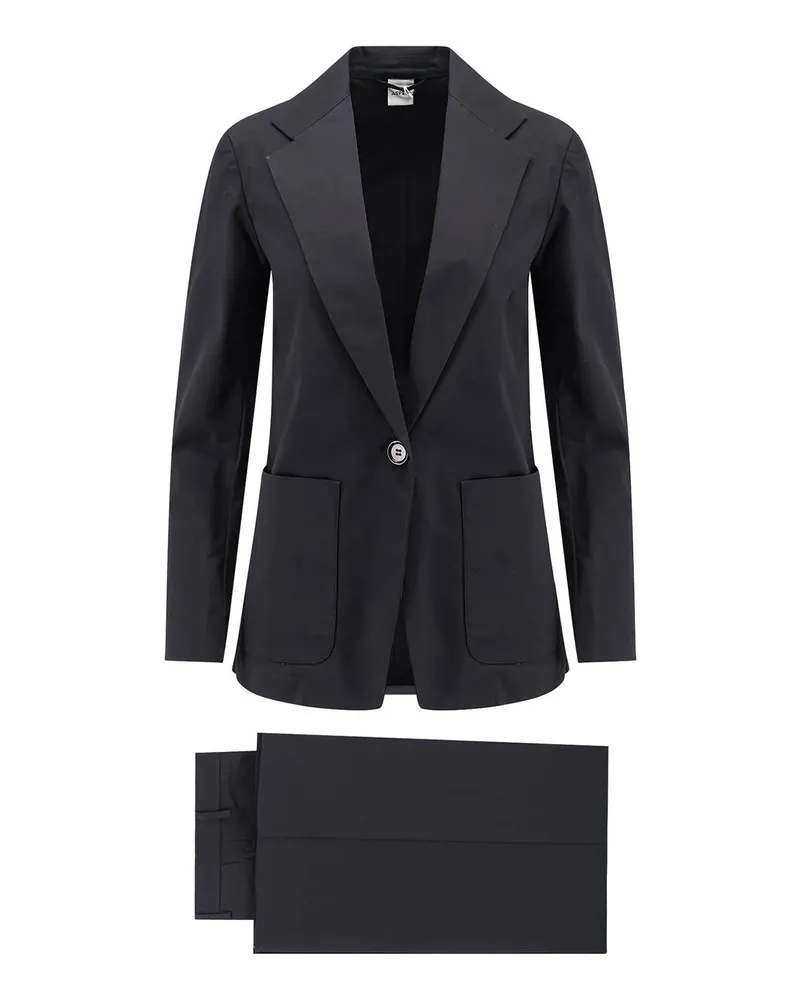 ASPESI Knielanges Kleid - Schwarz Schwarz
