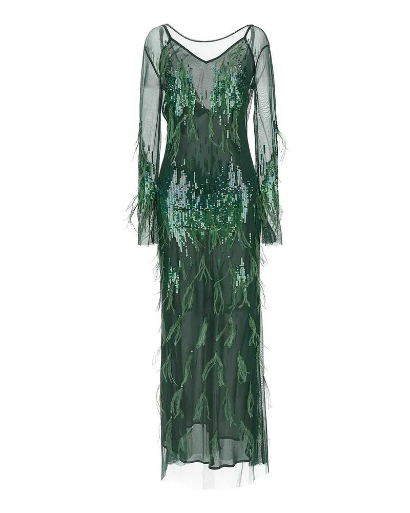 Pinko Knielanges Kleid - Grün Grün