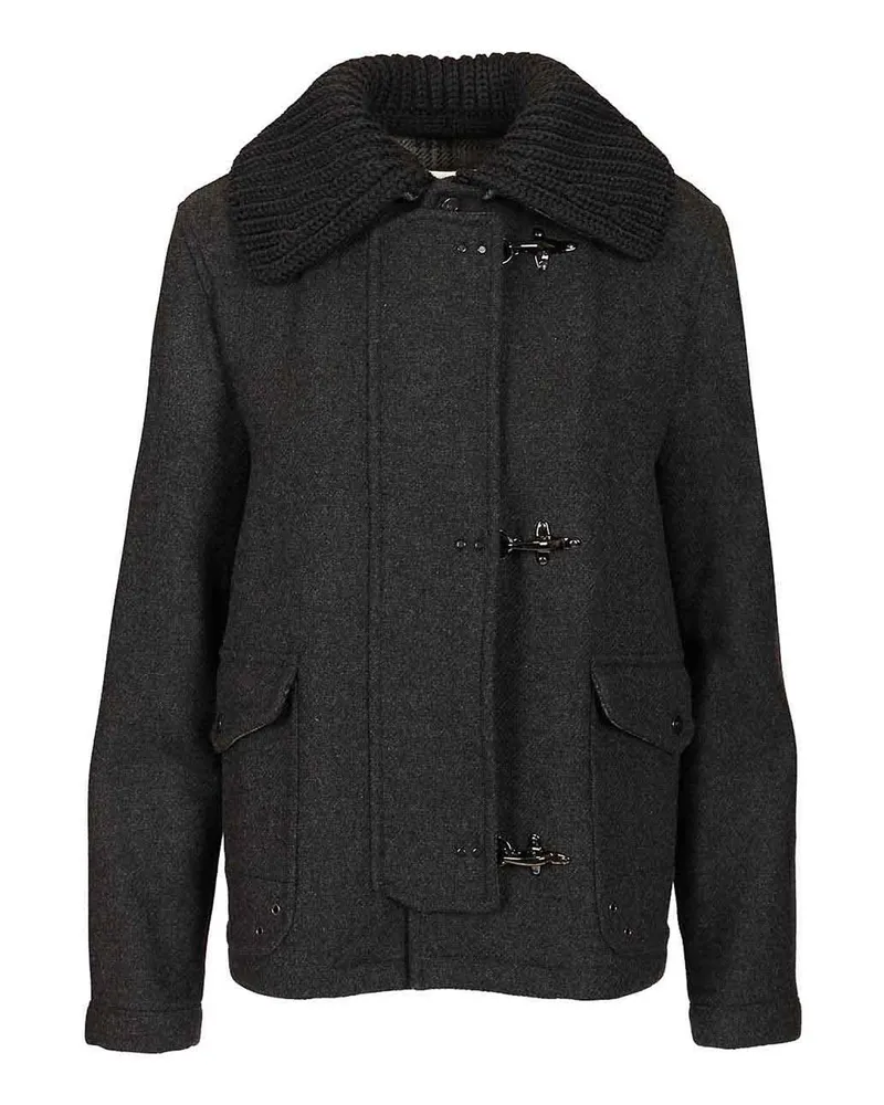 Fay Knielanger Mantel - Grau Grau