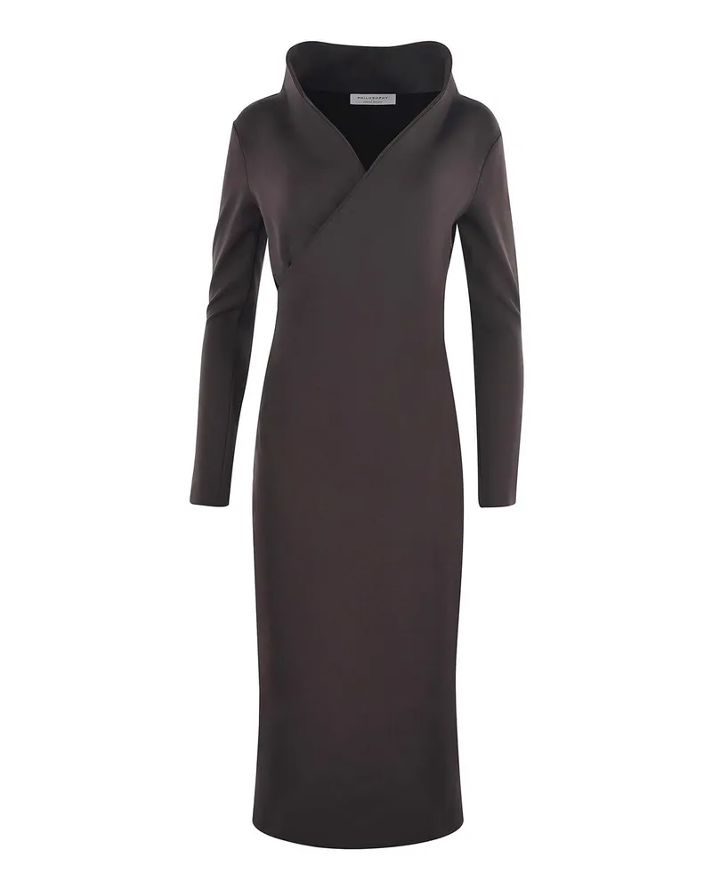 Philosophy Di Lorenzo Serafini Knielanges Kleid - Braun Braun