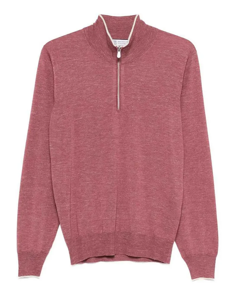 Brunello Cucinelli Rollkragenpullover - Rot Rot
