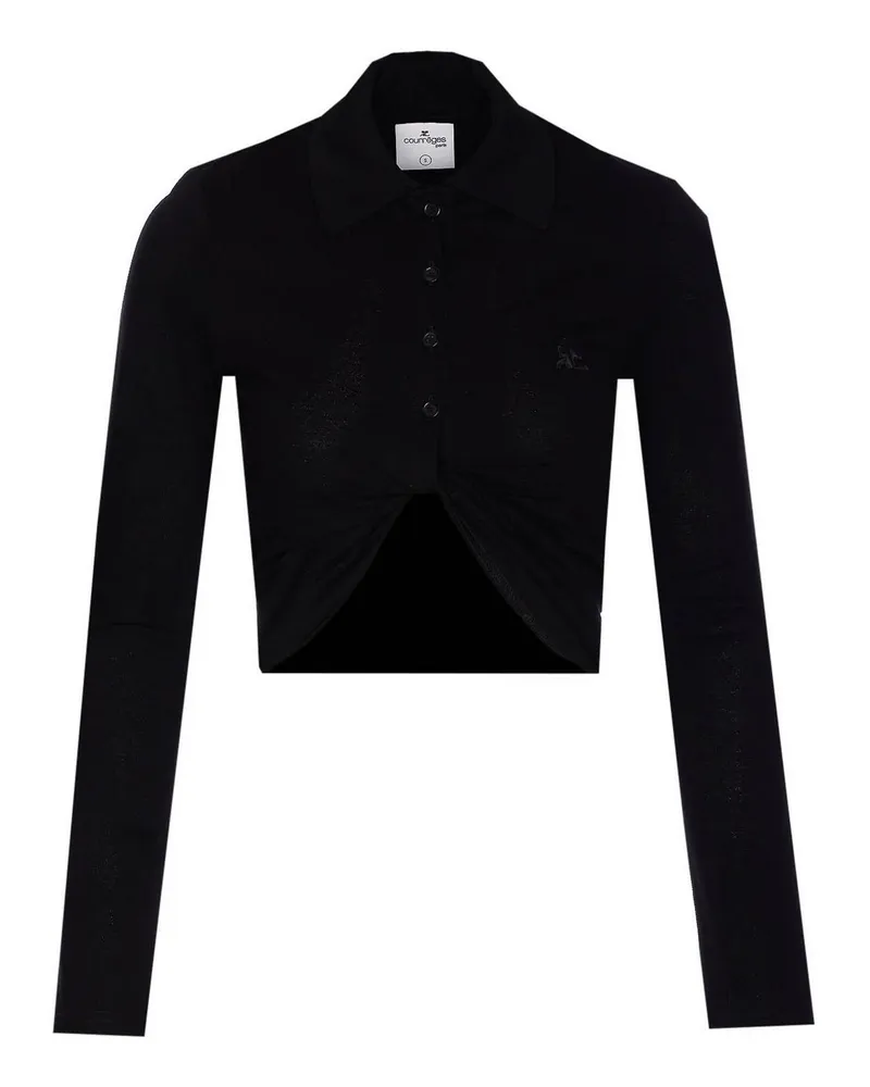 Courrèges Poloshirt - Schwarz Schwarz