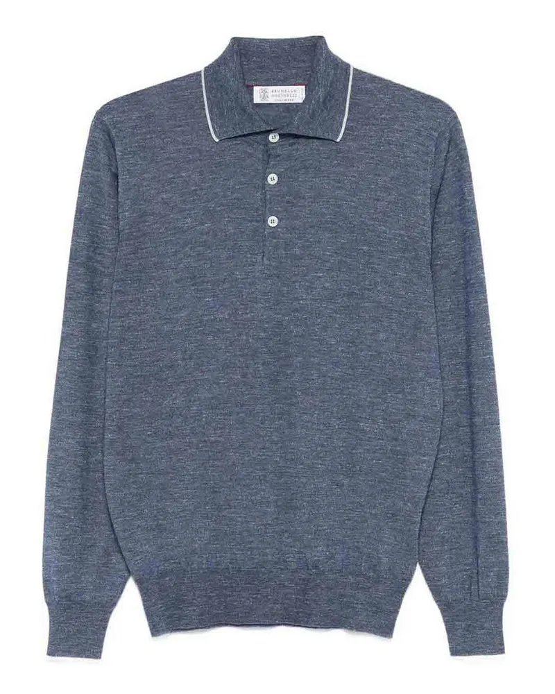 Brunello Cucinelli Poloshirt - Jeansblau Jeansblau