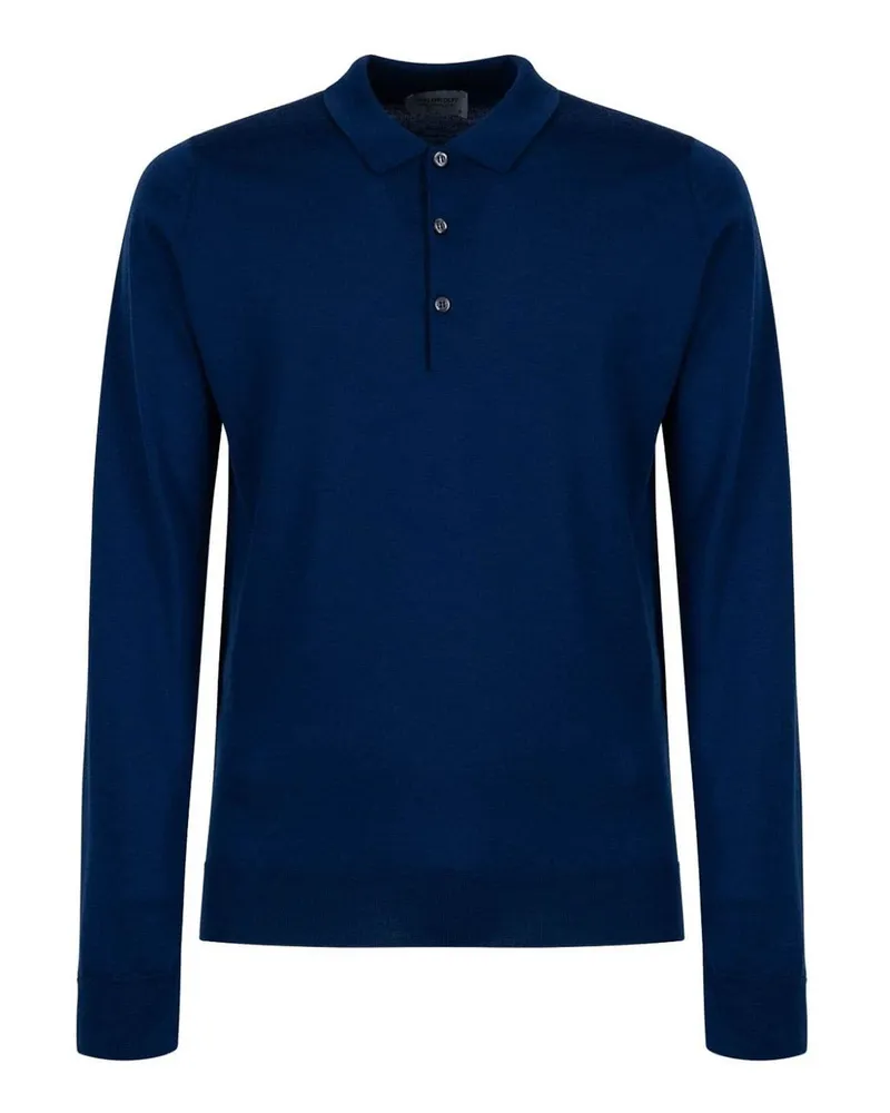 John Smedley T-Shirt - Blau Blau