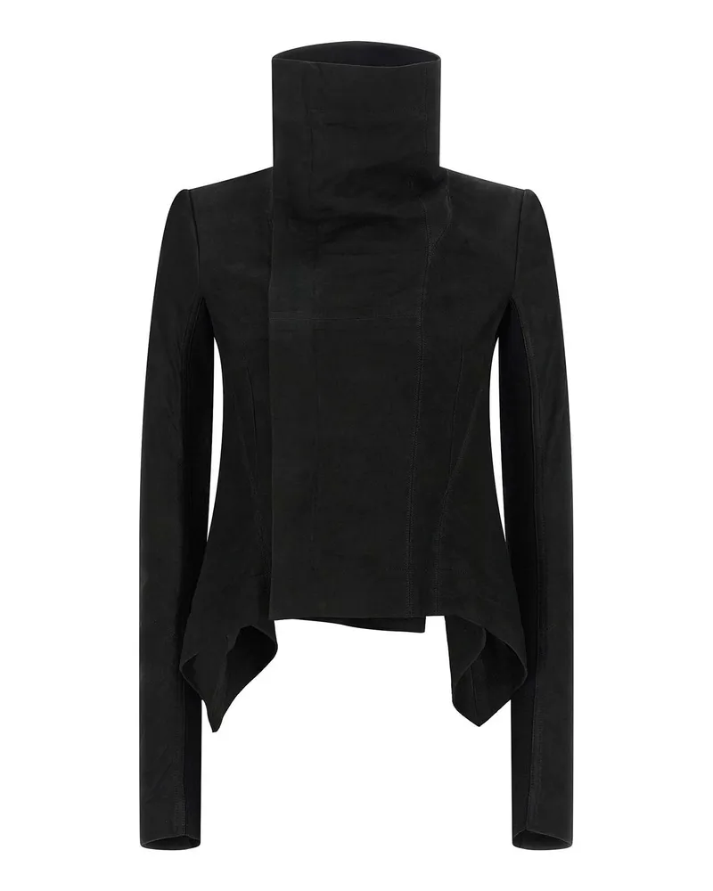 Rick Owens Lederjacke - Schwarz Schwarz