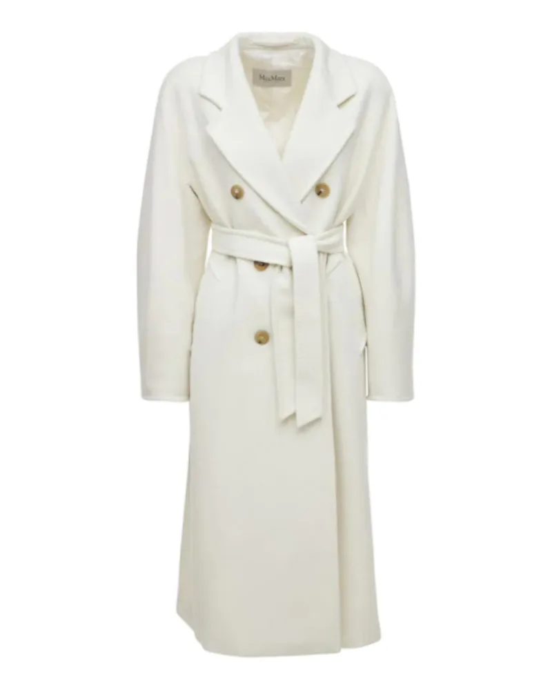 Max Mara Kurzer Mantel - Weiß Weiß