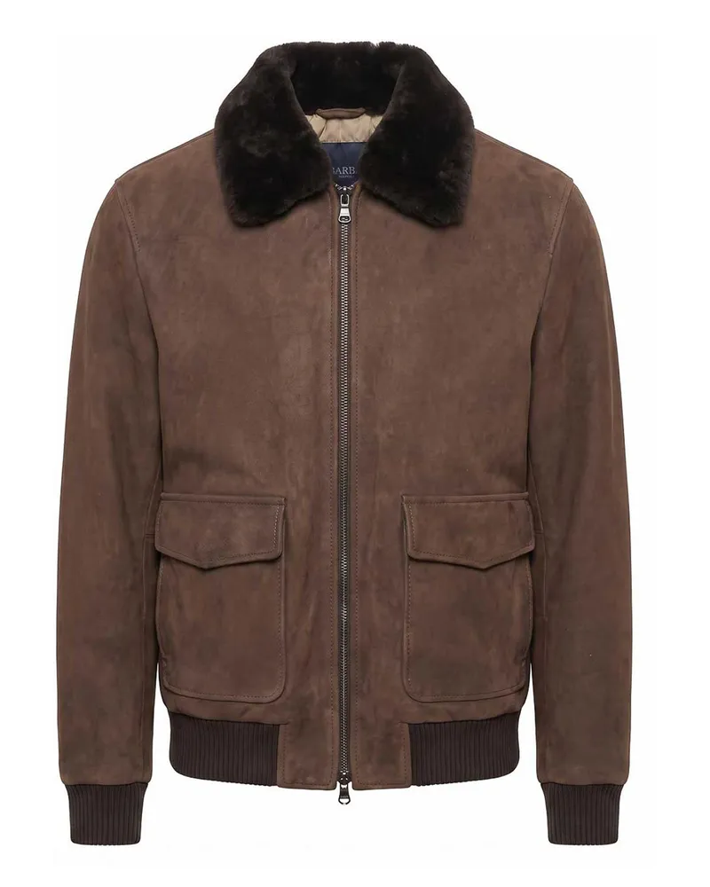 BARBA Lederjacke - Dunkelbraun Dunkelbraun