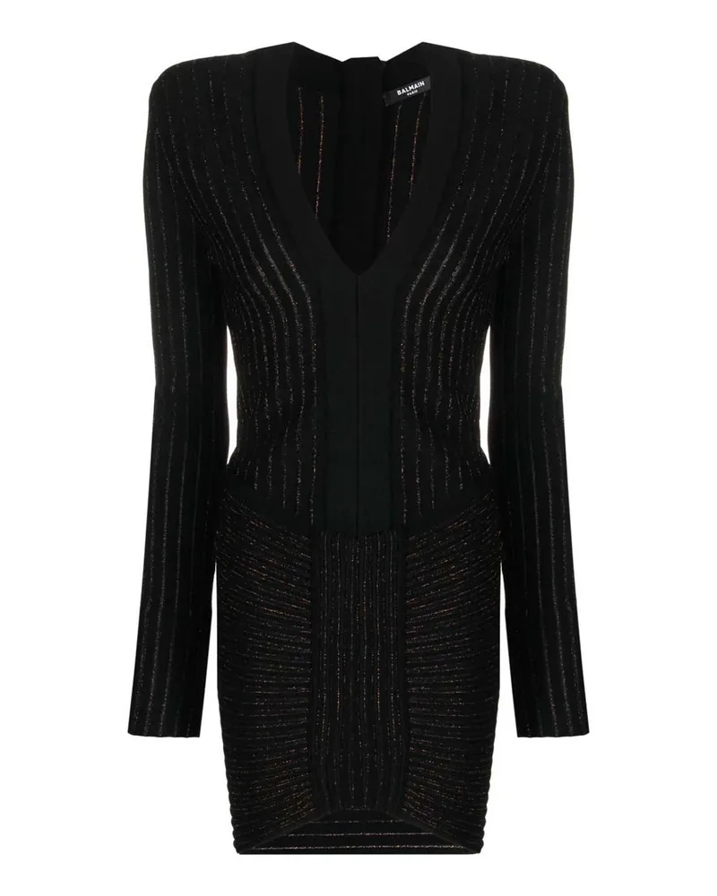 Balmain Kurzes Kleid - Schwarz Schwarz
