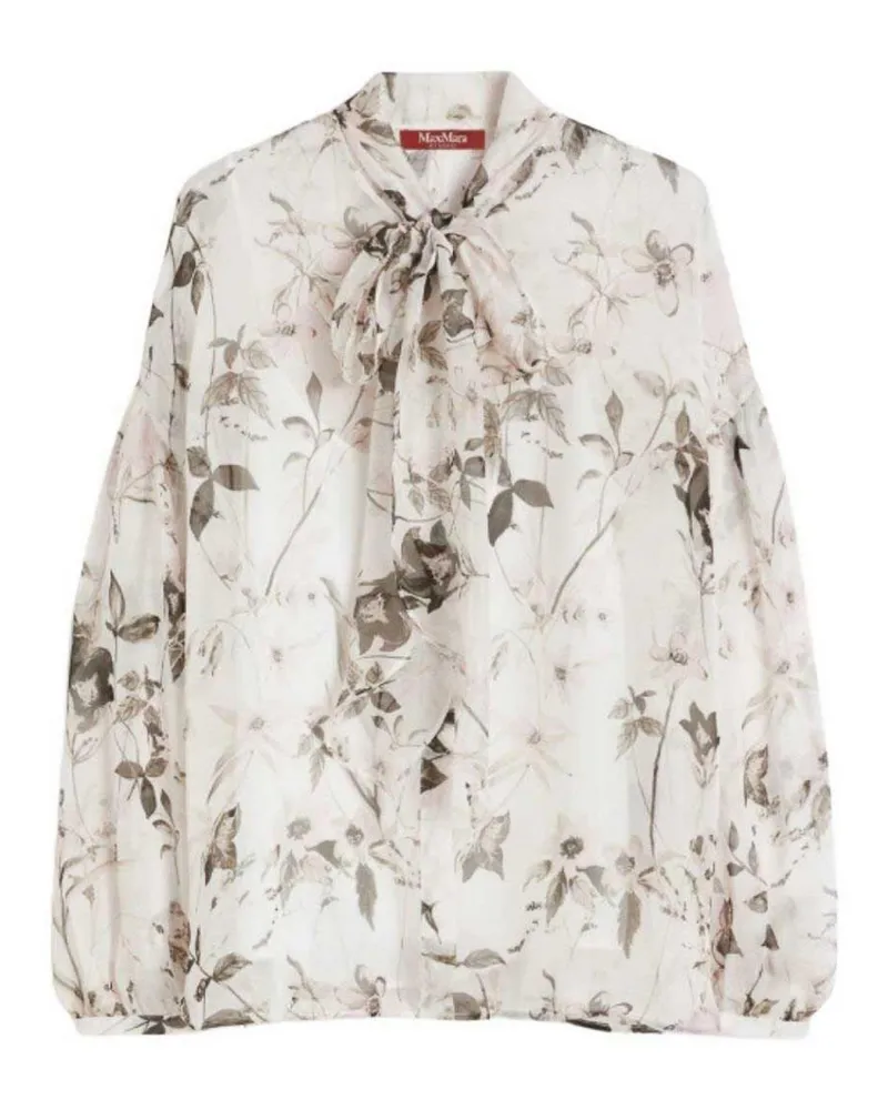 Max Mara Bluse - Weiß Weiß