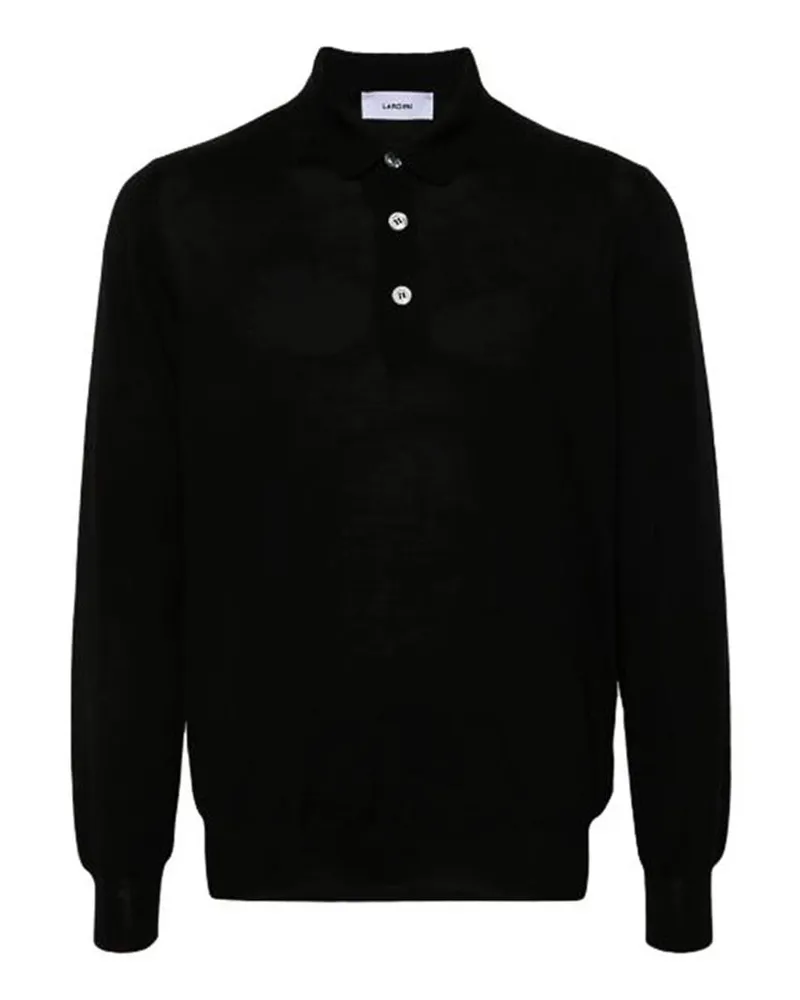 LARDINI Poloshirt - Schwarz Schwarz