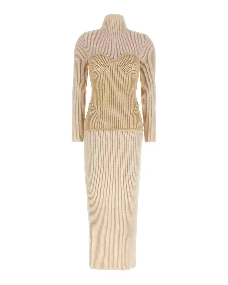 Jean Paul Gaultier Knielanges Kleid - Weiß Weiß