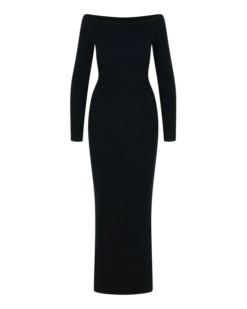 Max Mara Maxikleid - Schwarz Schwarz