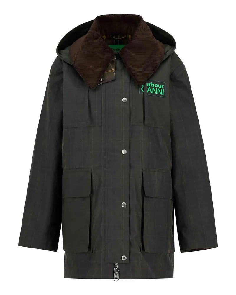 Barbour Knielanger Mantel - Grün Grün