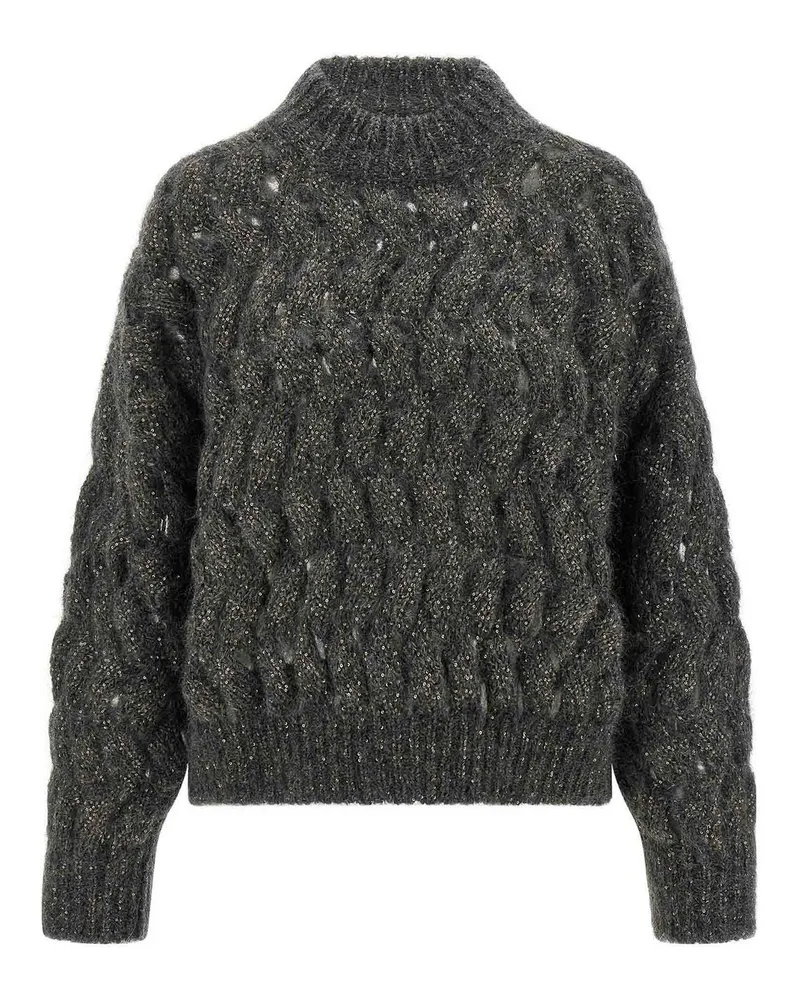 Brunello Cucinelli Rundhalspullover - Grau Grau