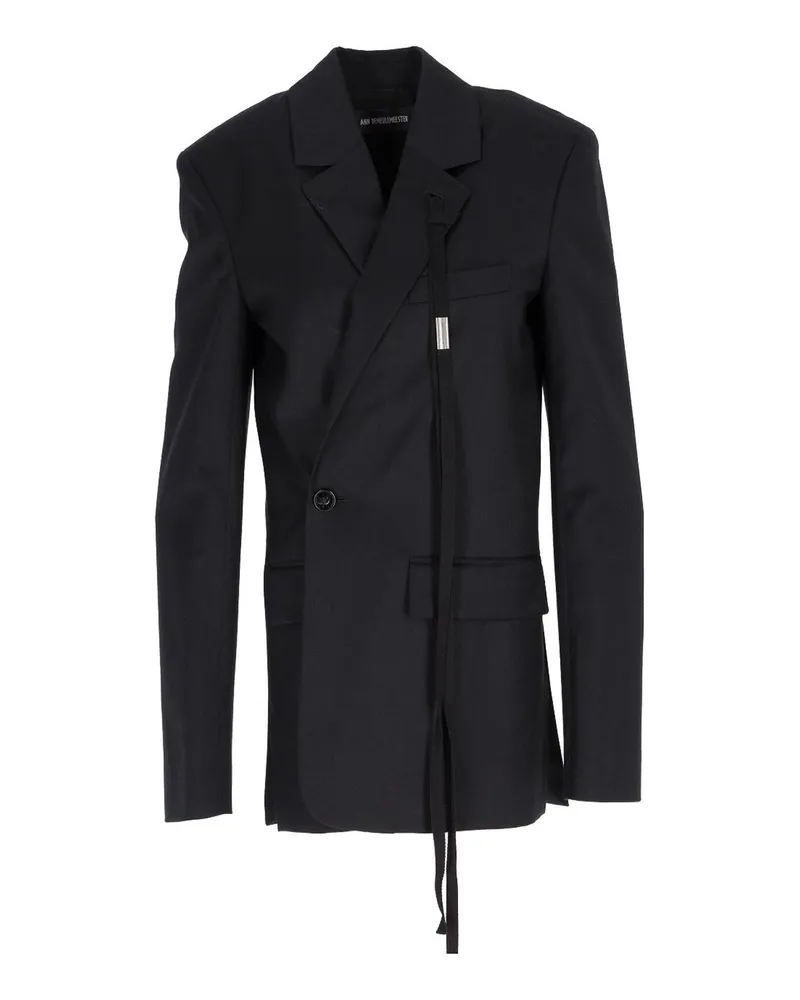 Ann Demeulemeester Kurzer Mantel - Schwarz Schwarz
