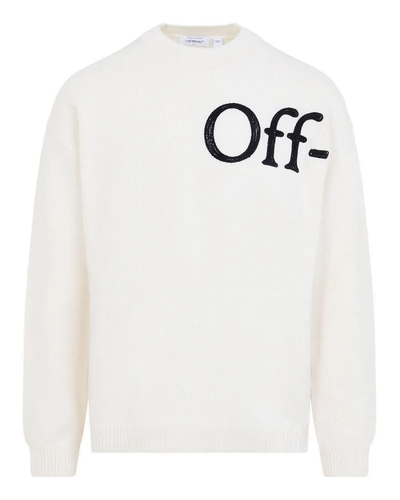 OFF-WHITE Rundhalspullover - Weiß Weiß