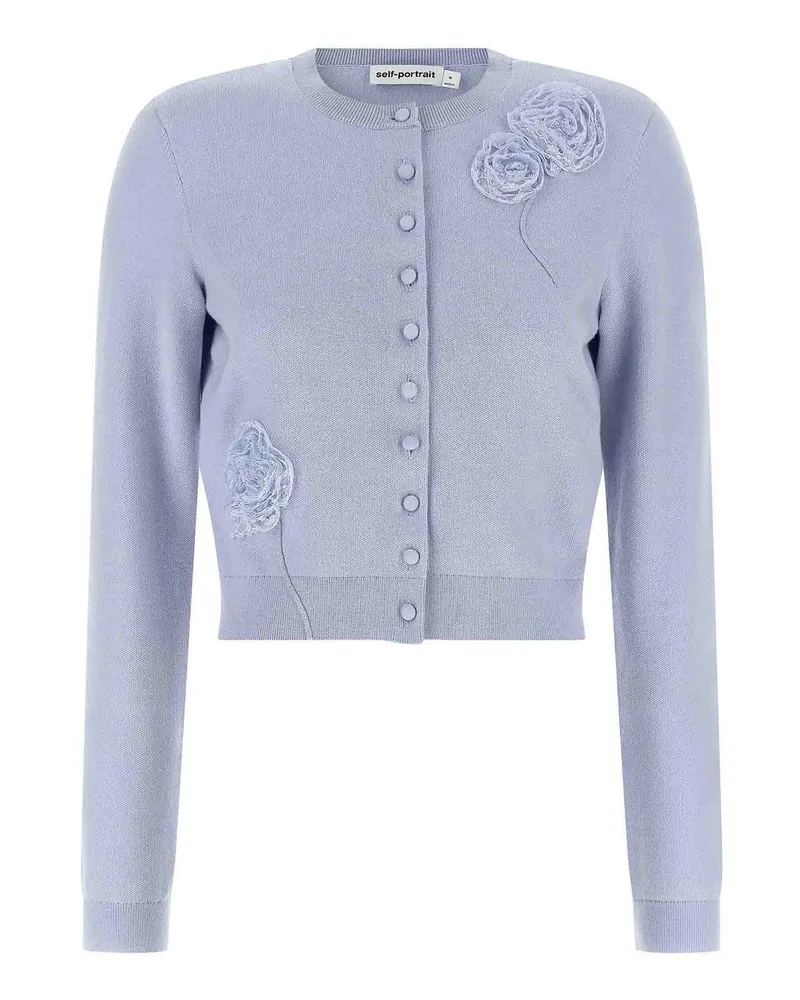 Self-Portrait Cardigan - Hellblau Hellblau