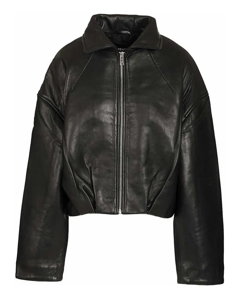 ROTATE Birger Christensen Lederjacke - Schwarz Schwarz