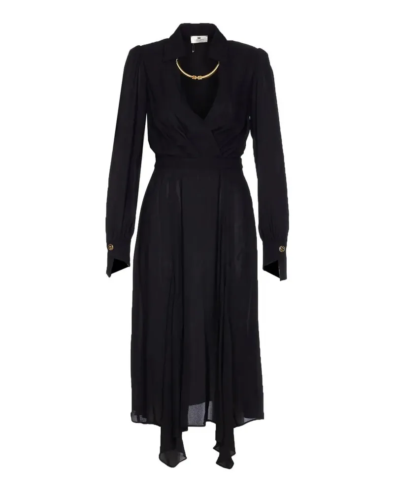 Elisabetta Franchi Knielanges Kleid - Schwarz Schwarz