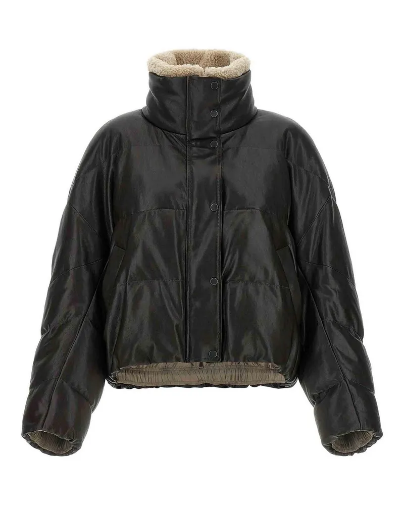 Brunello Cucinelli Lederjacke - Braun Braun