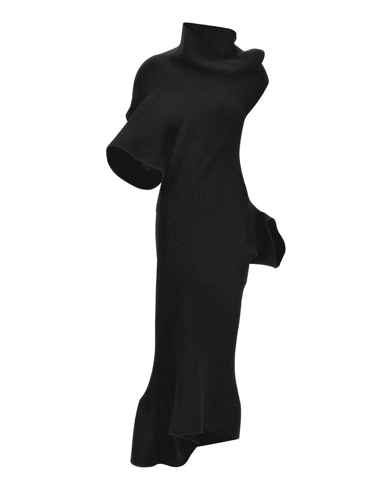 Issey Miyake Knielanges Kleid - Schwarz Schwarz