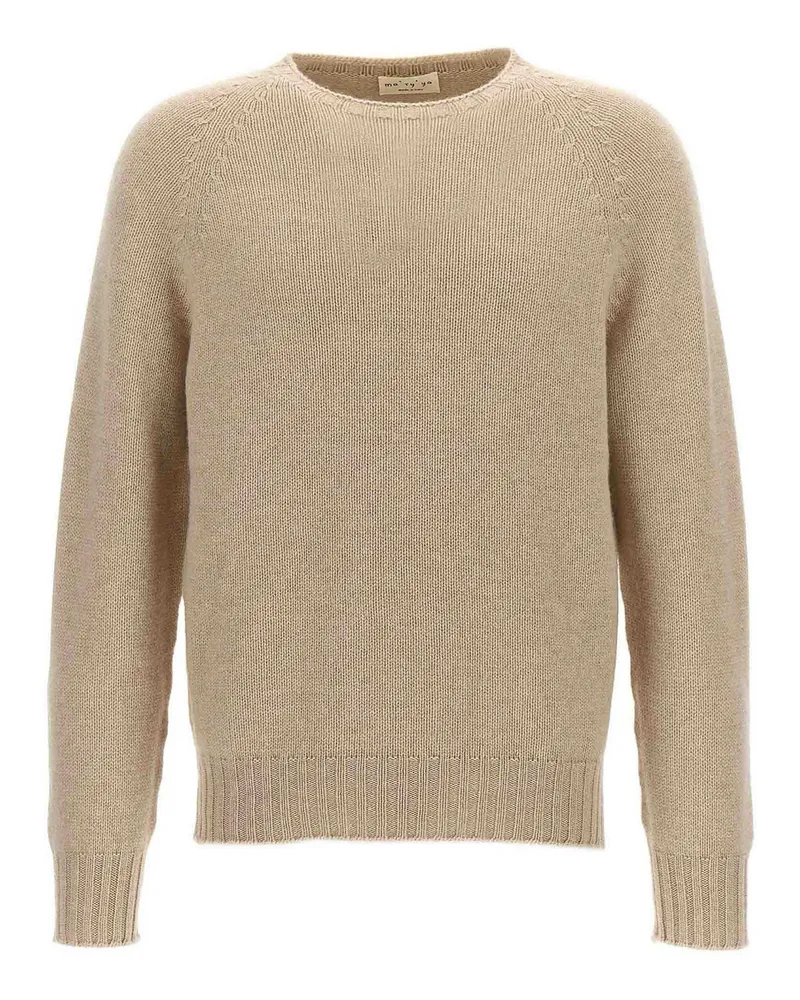 MA'RY'YA Rundhalspullover - Beige Beige