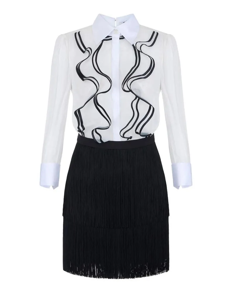 Elisabetta Franchi Knielanges Kleid - Weiß Weiß