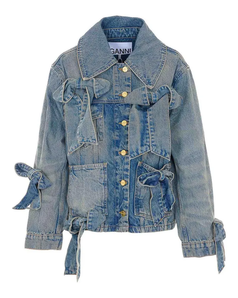 Ganni Jeansjacke - Blau Blau