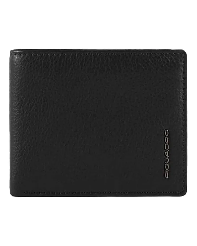 Piquadro Portemonnaie - Schwarz Schwarz