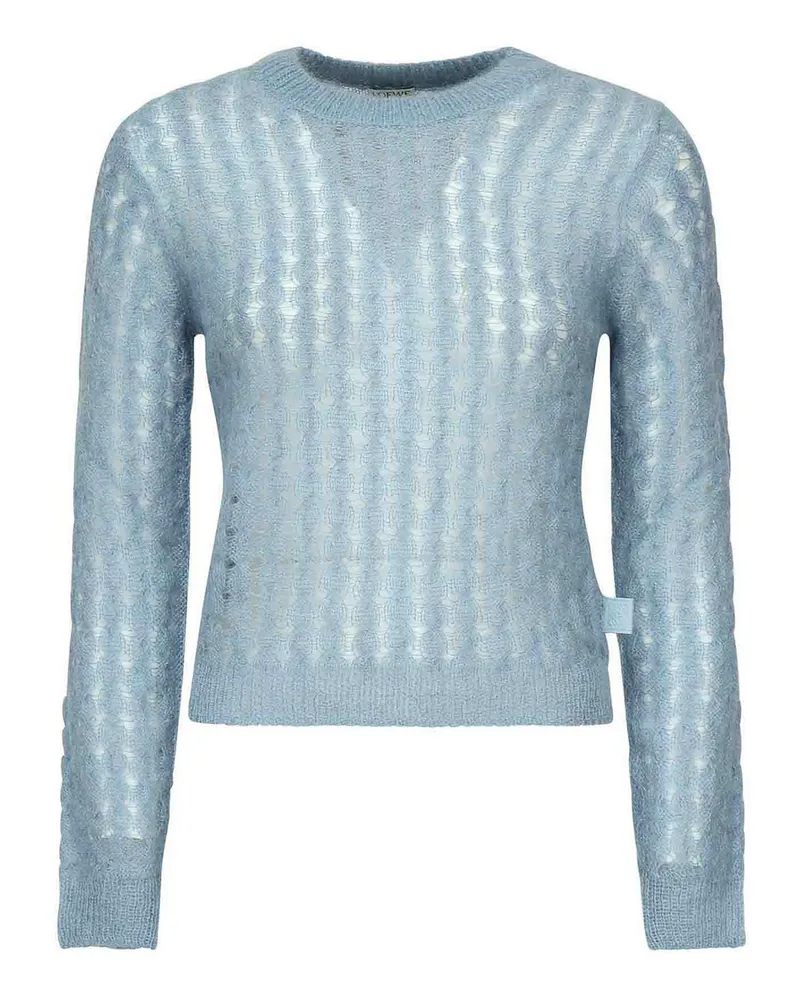 Loewe Rundhalspullover - Blau Blau