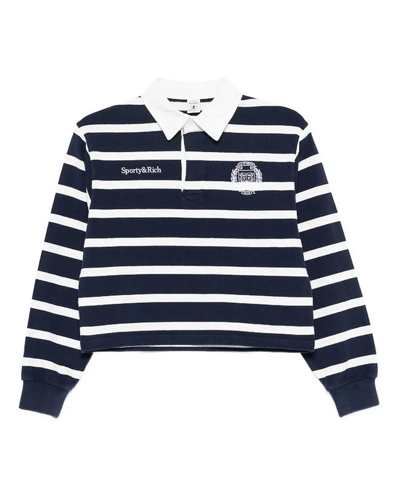 SPORTY & RICH Rundhalspullover - Dunkelblau Dunkelblau