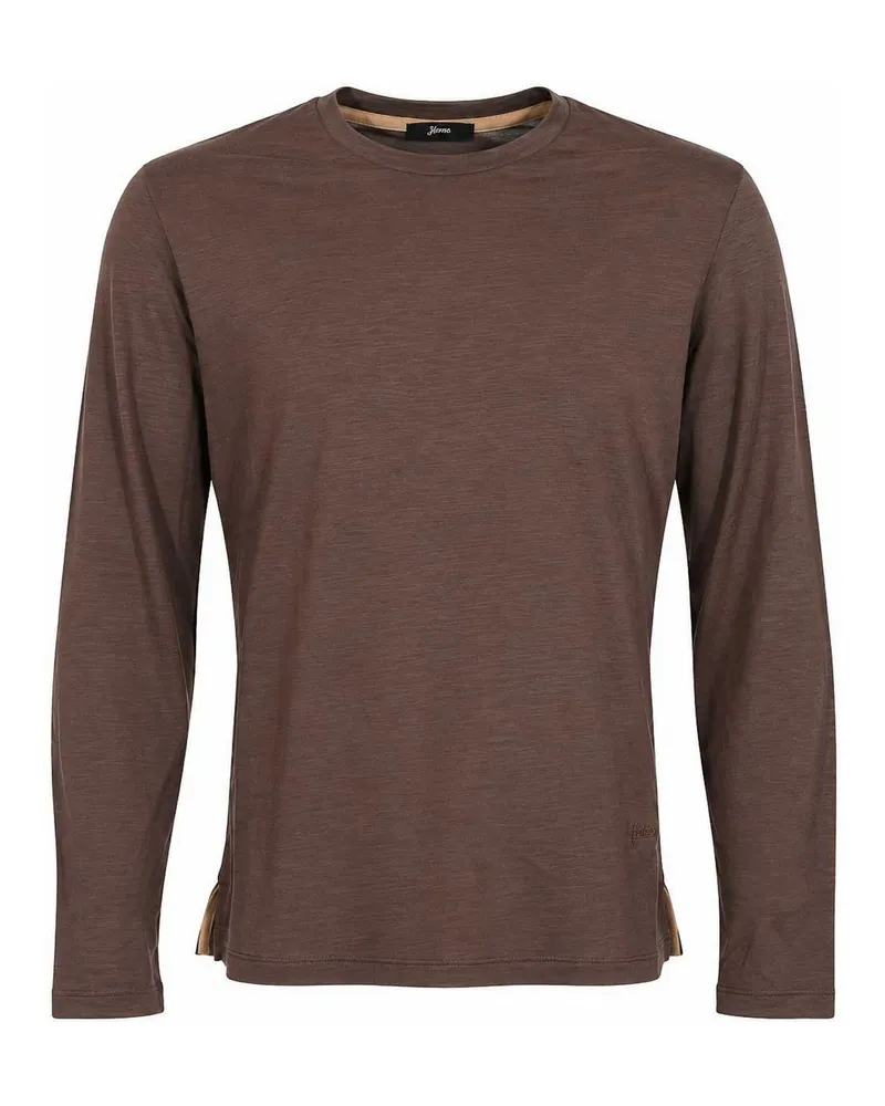 Herno T-Shirt - Dunkelbraun Dunkelbraun