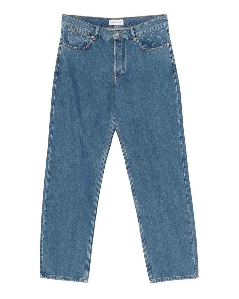 Marine Serre Straight Leg Jeans - Blau Blau