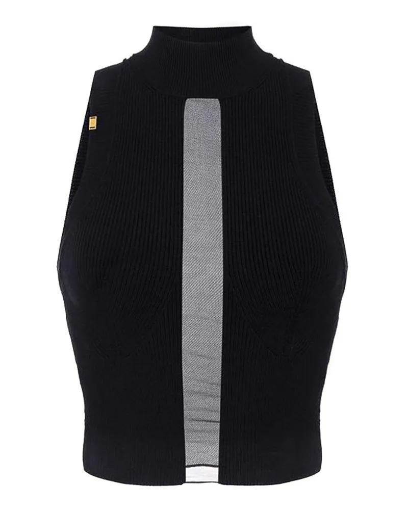 Elisabetta Franchi Top - Schwarz Schwarz