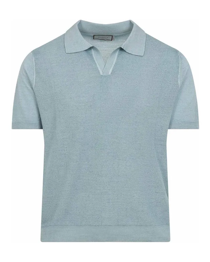 Canali Poloshirt - Hellblau Hellblau
