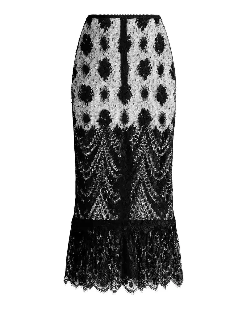 Dolce & Gabbana Langer Rock - Schwarz Schwarz