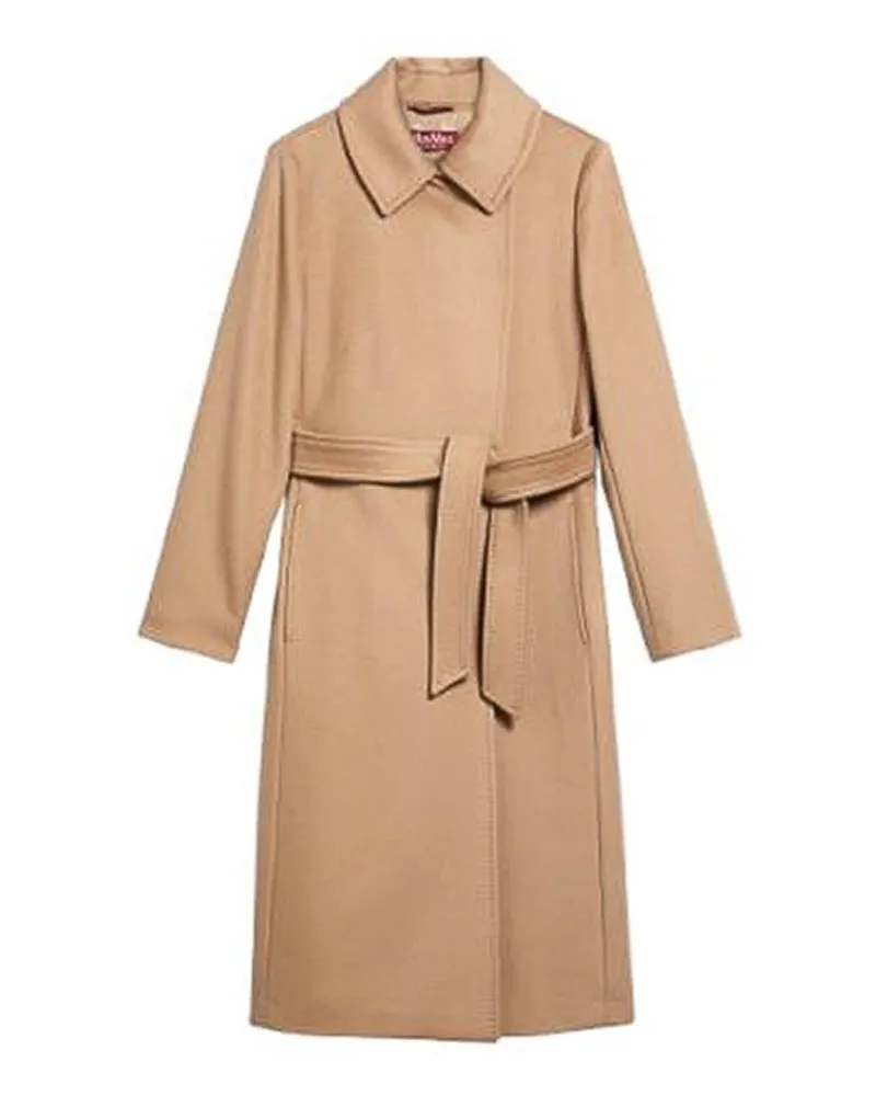 Max Mara Knielanger Mantel - Camel Camel