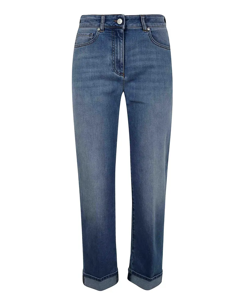 Peserico Straight Leg Jeans - Blau Blau