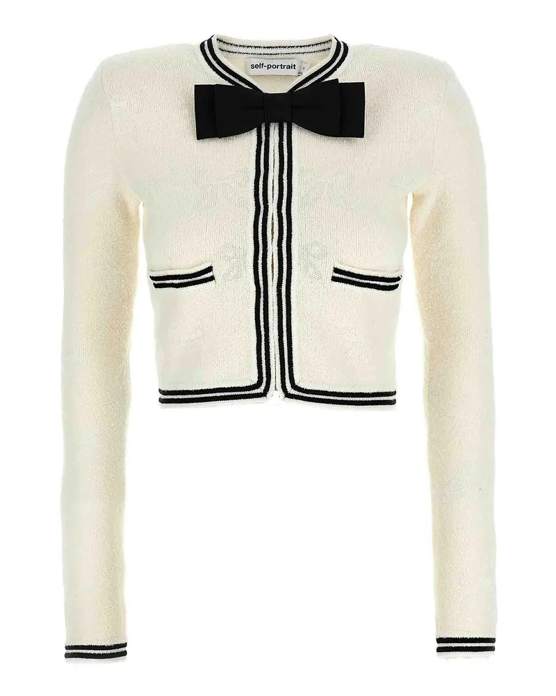Self-Portrait Cardigan - Weiß Weiß
