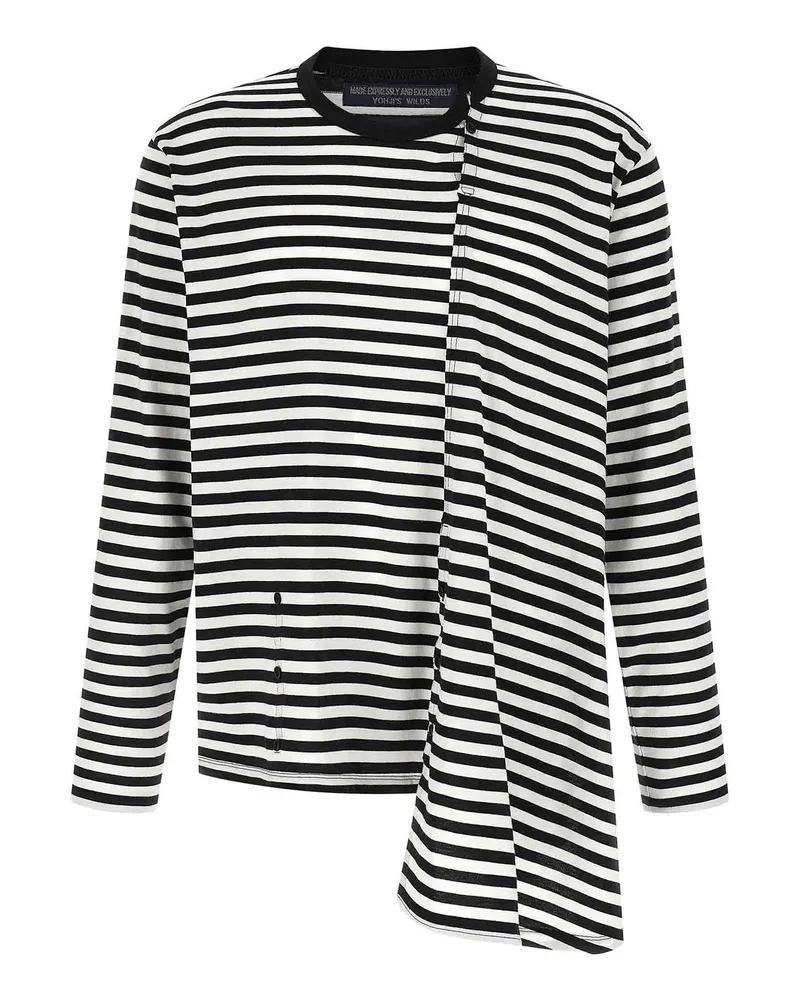 Yohji Yamamoto Rundhalspullover - Weiß Weiß