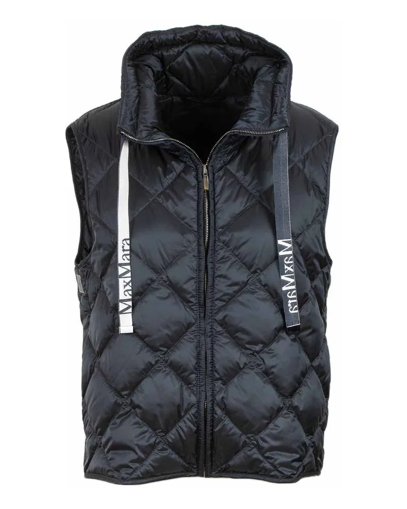 Max Mara Knielanger Mantel - Blau Blau