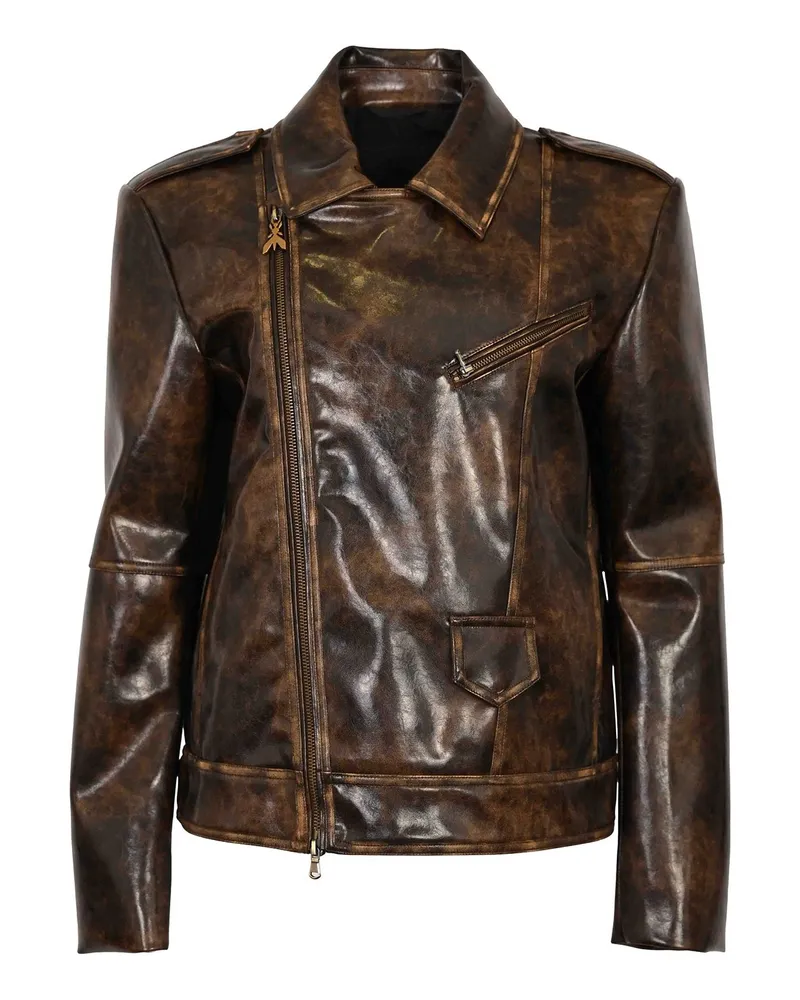 Patrizia Pepe Lederjacke - Braun Braun