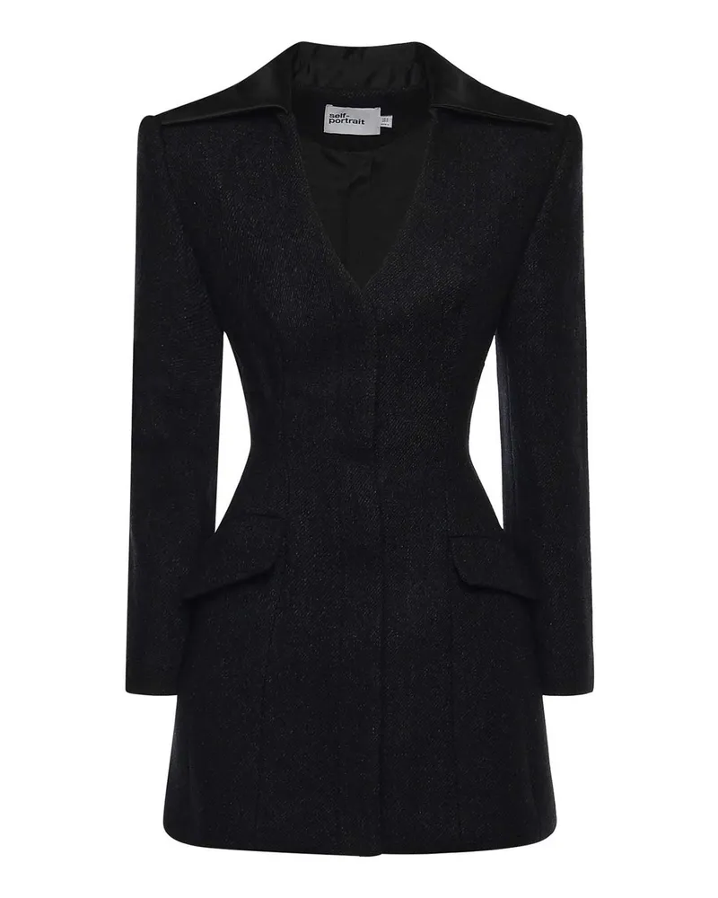 Self-Portrait Kurzes Kleid - Schwarz Schwarz