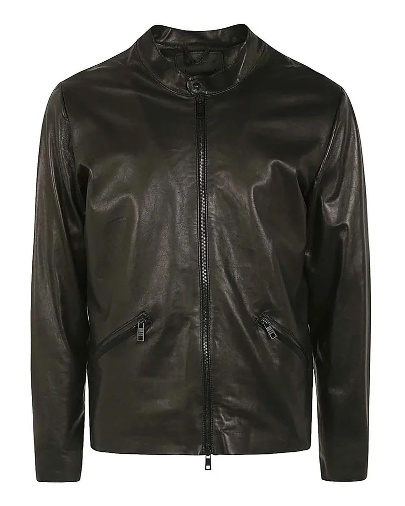 Giorgio Brato Lederjacke - Schwarz Schwarz