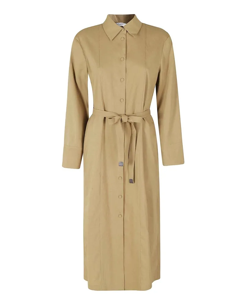 Max Mara Maxikleid - Dunkelbeige Dunkelbeige