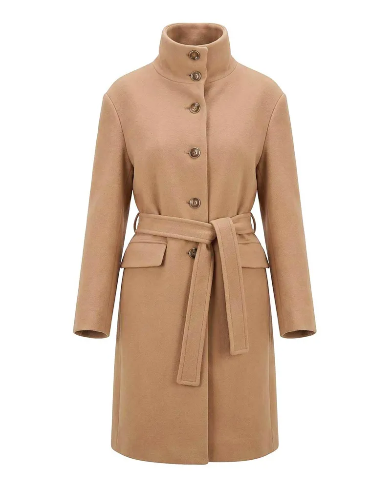 Pinko Knielanger Mantel - Beige Beige