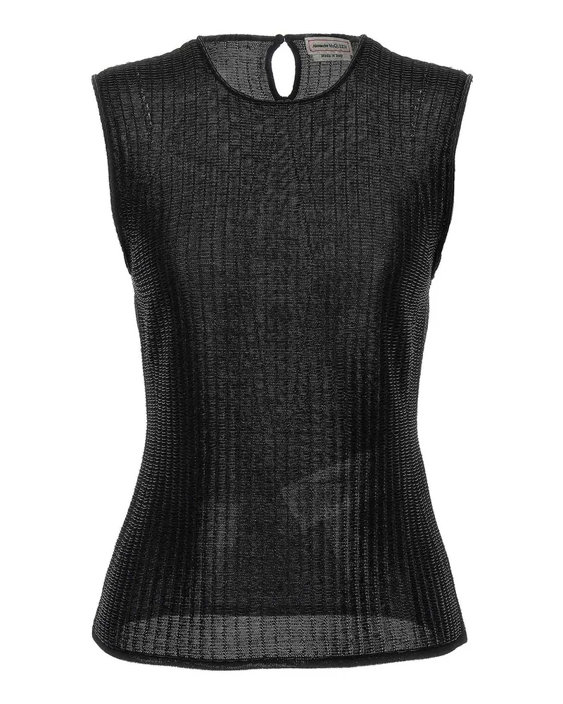 Alexander McQueen Top - Schwarz Schwarz