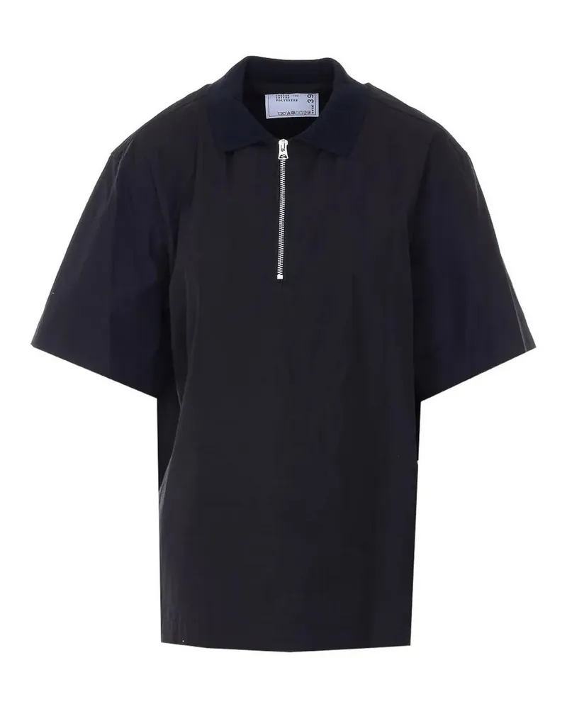 Sacai Poloshirt - Schwarz Schwarz